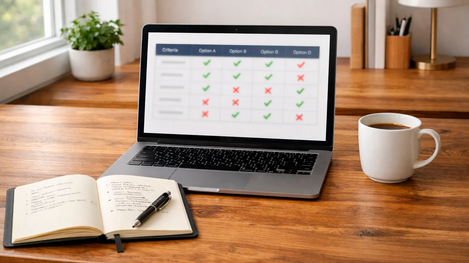 Moderne Laptop-Arbeitsplatz mit Notizblock für Wettanalysen